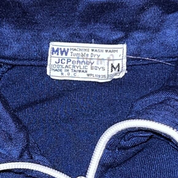 Vintage Boys JC Penny Polyester Track Jacket Size Medium - Picture 4 of 5